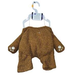 NWD Woof Plush Teddy Bear Pet Costume Brown Size M 10" No Hood